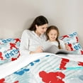thumbnail image 5 of Homewish Ice Hockey Gamer Boy 3 Pieces Queen Comforter Set,Abstract Graffiti Splash Ultra Soft Bedding Sets,Sport Gaming Bedding Comforter Set Breathable,Microfiber Bedroom Decor, 5 of 8