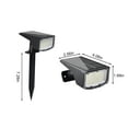 thumbnail image 3 of 53 LED Solar Spotlight 2 in 1, Wireless Outdoor Ground & Wall Light, Auto On/Off Landscape Lamp, One Pack ABS Plastic IP65 Waterproof, for Yard Garden & Patio Pathway, Bright Solar Powered Floodlight, 3 of 8