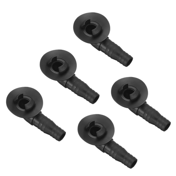 5Pcs Air Conditioner Drain Hose Connector Elbow Fitting with Rubber Ring for Mini-Split Units and Window AC Unit 20m, Black