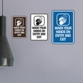 thumbnail image 5 of Signs ByLITA Portrait Round Wash your hands on entry and exit Sign (Black Gold) - Medium, 5 of 5