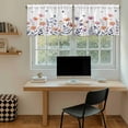 thumbnail image 5 of Spring Floral Tier Curtains 36 Inch Length, Elegant Pastoral Flowers Botanical Cafe Short Curtains for Bathroom Over Sink, Small Kitchen Curtain Light Filtering Tiered Drapes 2 Panels 27.5"Wx36"L, 5 of 8