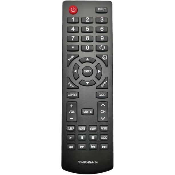 Mando a distancia de repuesto para Insignia TV NS-RC4NA-14 NS-32E2000A14 NS-39D400NA14 NS-50E440NA14