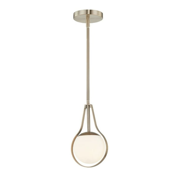 Justice Design Group Fsn-4235-Opal Fusion 7" Wide Mini Pendant - Brass
