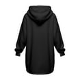 thumbnail image 4 of NAFUU Women's Full Zip Fleece Jacket Winter Warm Coat Double Hooded Cardigan Windproof Fleece Jackets With Drawstring Pockets Comfy Winter Coats, 4 of 5