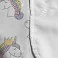thumbnail image 4 of Unicorn Microwave Oven Cover, Illustration of a Smiling Unicorn Bust with Colorful Wavy Hair Wearing a Crown, Water Resistant Organizer with Pockets for Kitchen, 36" x 12", Multicolor, by Ambesonne, 4 of 4