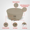thumbnail image 7 of COVERS&ALL Outdoor Round Fire Pit Cover, 12 Oz Waterproof, UV & Weather Resistant for Patio Lawn Garden Backyard Outside, with Air Vents & Drawstrings (48"(Diameter) x 18"(H), Beige), 7 of 7