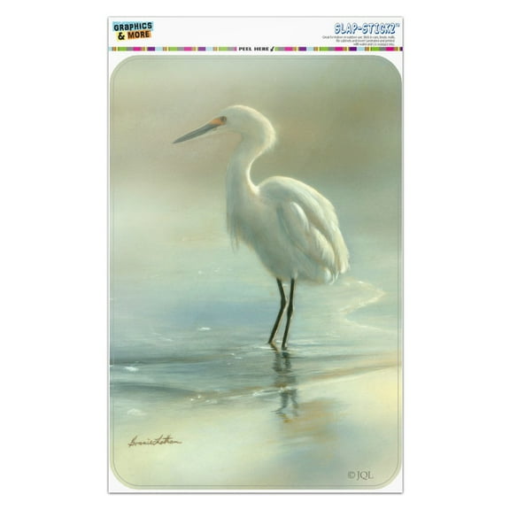 White Egret in the Pond Home Business Office Sign