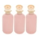 thumbnail image 4 of 3 botellas de viaje para champú y acondicionador, envases de loción rosas, dispensadores rellenables, botellas exprimibles para champú, 4 of 8
