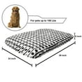 thumbnail image 2 of Geometric Pet Bed, Grunge Style Vertical Brushed Stripes and Polka Dots Designed in Row, Resistant Pad for Dogs and Cats Cushion with Removable Cover, 24" x 39", White and Charcoal Grey, by Ambesonne, 2 of 4