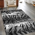 thumbnail image 4 of Area Rug for Living Room, Leopard Stripes Non-Slip Indoor Large Carpet for Bedroom/Dining Room, Vintage Black White Animals Texture Washable Low-Profile Rectangle Floor Mat Runner Rugs - 2.7 x 5 Ft, 4 of 7