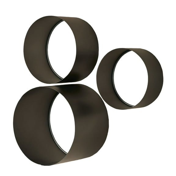 Alcina Cylinder Wall Cubbies Gun Metal Set of 3