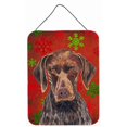 thumbnail image 1 of Carolines Treasures SC9435DS1216 12 x 16 Po. Flocons de Neige Rouges German Shorthaired Pointer Impressions Murales Ou de Porte en Métal Aluminium de Noël, 1 of 2