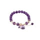 thumbnail image 1 of Pulsera de amatista natural para mujer, micro set, cristal de circón, bolso, pulsera, alto sentido, novias, joyería de mano, regalo 17cm, 1 of 5