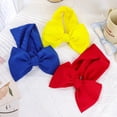 thumbnail image 5 of 3 Pieces Baby Girl Headbands, Big Bows Soft Infant Toddler Headbands, Baby Hair Bows Elastics Hairbands Newborn Kids, 5 of 7