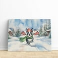 thumbnail image 3 of Hello Winter Boston Terrier Frosty Morning Walk Welcome Snowy Christmas Horizontal Matte Canvas Poster Gentleman Dog Lover Gifts Wall Art Home Decor - 02018, 3 of 5