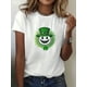thumbnail image 1 of Camisetas De Manga Corta Para Mujer, Camisetas De Verano Para Oficina, Camping, ComprasThe St. Patrick'S Day Cartoon Green Clover &Smiling Face Print T-shirt, Casual Crew Neck Short SleevCamisetas d, 1 of 6