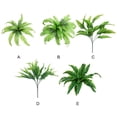 thumbnail image 2 of Wosthever Flores artificiales fáciles de limpiar para interiores o exteriores Plantas artificiales elegantes ecológicas 24 Persa verde oscuro Type3 NO3, 2 of 6