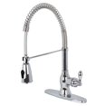 thumbnail image 1 of Gourmetier GSW8891ACL American Classic 8" Centerset Single Handle Kitchen Faucets with Pull-Out Sprayer, Chrome, 1 of 1