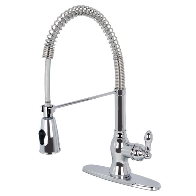 Gourmetier GSW8891ACL American Classic 8" Centerset Single Handle Kitchen Faucets with Pull-Out Sprayer, Chrome