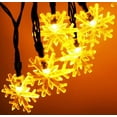 thumbnail image 3 of Solar Christmas Snowflake Lights, 23FT 50 LED 8 Modes Warm White Fairy String Lights  for Outdoor Garden Holiday Party Patio Yard Christmas Decorations, 3 of 8