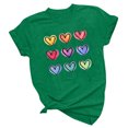 thumbnail image 6 of Womens Tops Dgankt Women's Valentine's Day Short Sleeve T-Shirt Letter Printed Solid Color Tops Short Sleeve Round Neck Tops, 6 of 6