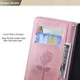 thumbnail image 4 of Wallet Holster Case for Xiaomi Poco X4 Pro 5G,Rose Flower Pattern Shockproof PU Leather Case with Magnetic Clasp and Card Slots Holder Cover for Xiaomi Poco X4 Pro 5G MG Pink, 4 of 18