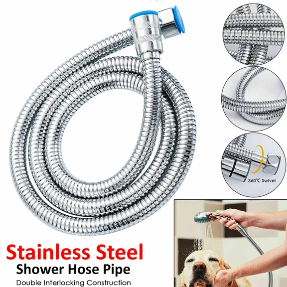 10Ft Shower Head Hose Replacement Stainless Steel Bathroom Flexible Tube Usa