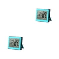 thumbnail image 4 of Kearding Termómetro -10-50 ℃ 10-99 ℃/℉ Sala de escritorio Higrómetro Fecha Funciona con pilas Temperatura Humedad Medidor Indicador Azul verde 2piezas, 4 of 6