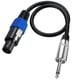 thumbnail image 1 of Durable 50cm/19.69in Speakon to 1/4inch (6.35mm) TS Wire Cable for Bass Amps Power Amplifer, Reliable Speaker Cable, 1 of 4