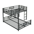 thumbnail image 5 of Euroco Metal Twin over Full Bunk Bed for Kids Teens, Black, 5 of 14