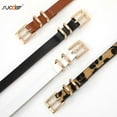 thumbnail image 3 of Women Skinny Leather Belt,Thin Waist Belt for Dresses Pants Jeans, 3 of 5