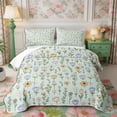 thumbnail image 2 of Manfei Kawaii Rustic Wildflower Twin Quilt Set 2 Pieces,Cottagecore Blossom Twin Coverlet Set,1 Bedspread and 1 Pillowcase, 2 of 7