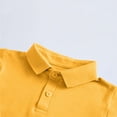 thumbnail image 4 of Eltusu Boys Polo Shirts, Short Sleeve Pullover 2 Pieces Breathable Collar Shirts Yellow Size 8-9 T, 4 of 6