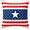 1B- Red, variant on Fuebueo 15" Patriotic American Flag Decorative Throw Pillow, Embroidered Crossed Flags Lumbar Cushion for Independence Day and Memorial Day Decor, Red White and Blue