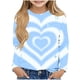 thumbnail image 2 of Blusas y camisas de manga larga con cuello redondo Camisas con estampados de manga larga Cuello redondo lindo Blusas casuales elegantes Ropa Camisas de cuello redondo Niña Top de poliéster, 2 of 5