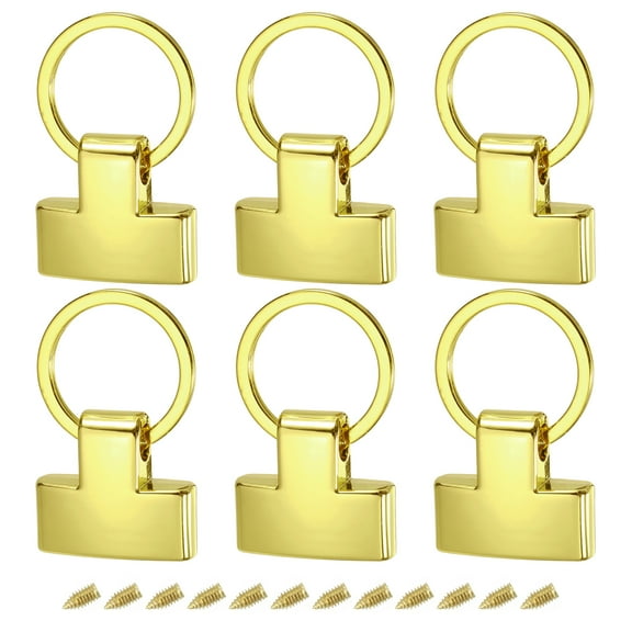 6Pack 22mm/ 0.87" Key Fob Hardware with Keychain Ring Purse Bag Hardware 20mm O Ring Gold Tone