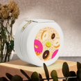 thumbnail image 6 of Naloa Donuts Round Jewelry Box, Travel Jewelry Organizer, 3.9 x 3.9 x 2in Jewelry Storage Box for Women-White, 6 of 7