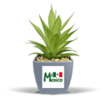 thumbnail image 1 of Mexico National Flag Green Pattern Fake Pineapple Flower Pot Vase Mini Decor, 1 of 3