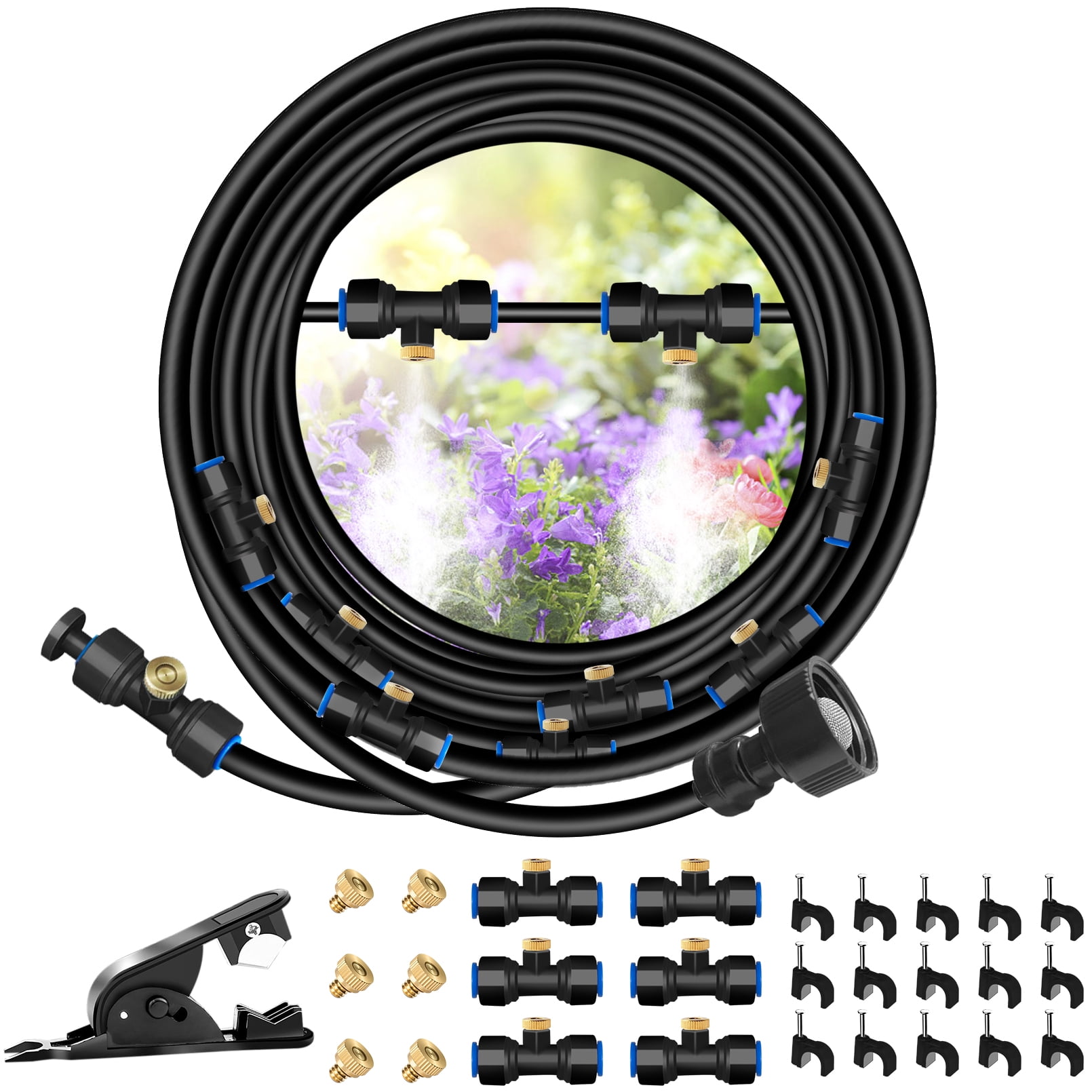 CZS Misting Cooling System 65FT (20M) Misting Line + 20 Misting