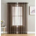thumbnail image 1 of Empire 2 Piece Sheer Voile Window Curtains Drapes Set 84" Long Rod Pocket, 1 of 1