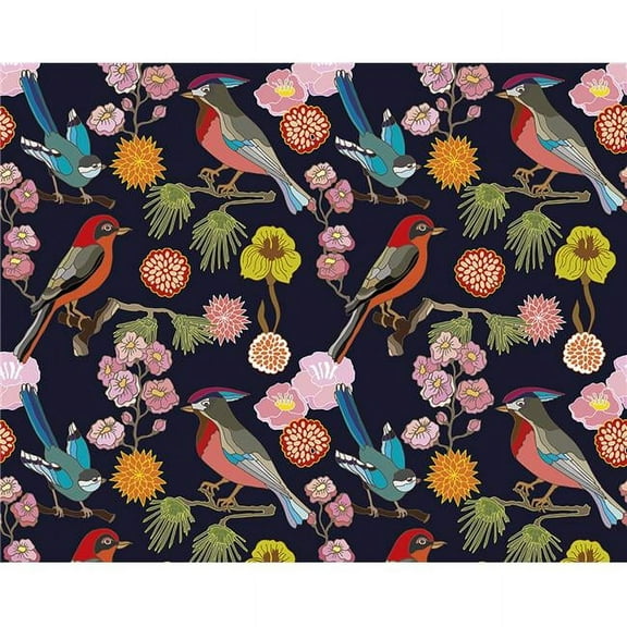 Floral Birds Wall Mural
