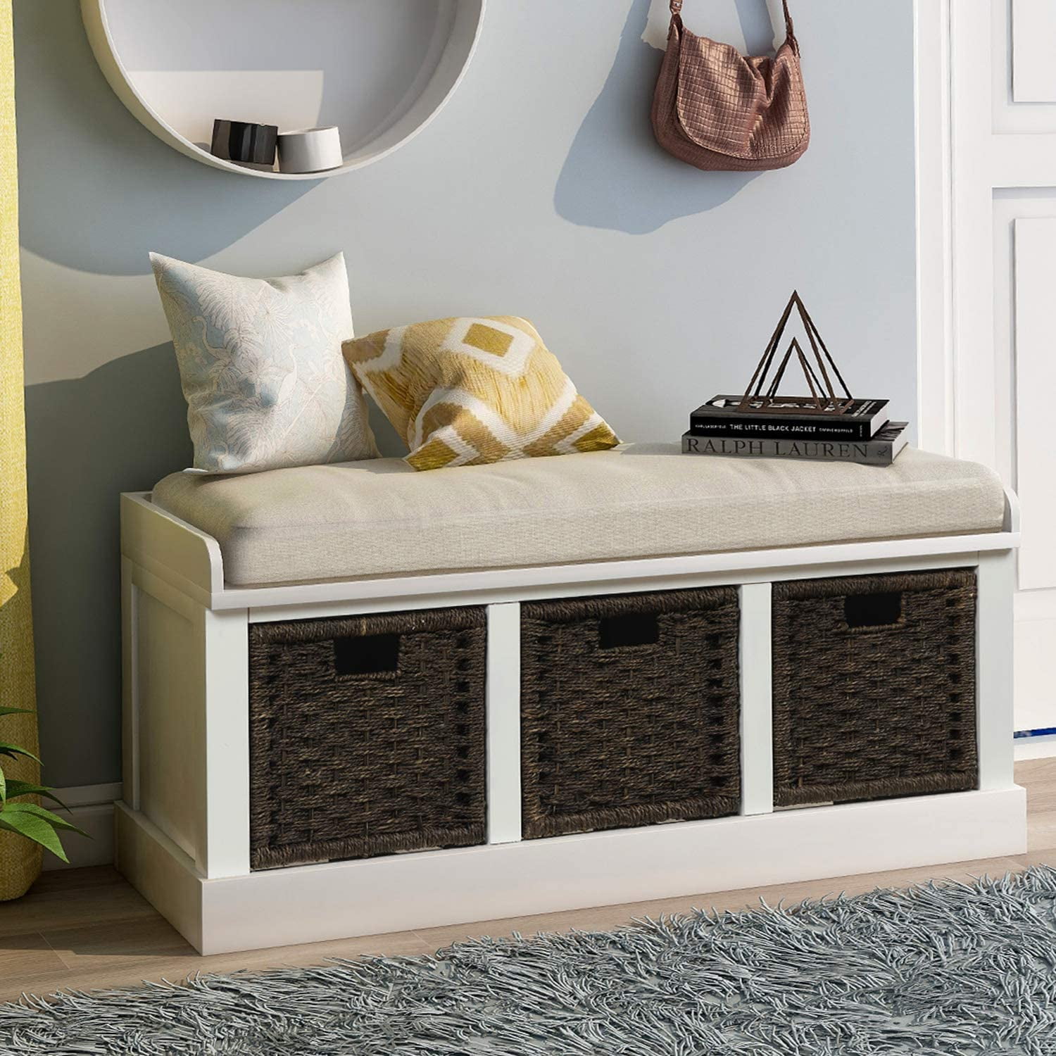Bathroom Storage Bench With Cushion Rispa
