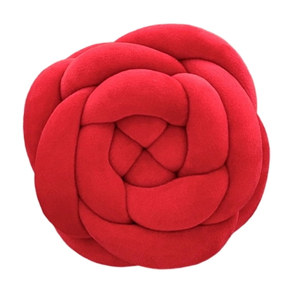 Dadiaei Hand Woven Rose Throw Pillow Sofa Bed Decor Lumbar Cushion Soft Polyester Cover for Living Room Accent