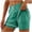Green, variant on Women Athletic Shorts 2 in 1 Elastic Waist Pockets Biker Ball Games Running Sports Summer Outfits (Orange, M)