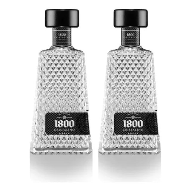 Pack x 2 Tequila 1800 Cristalino Añejo 700 ml Tequila Cristalino