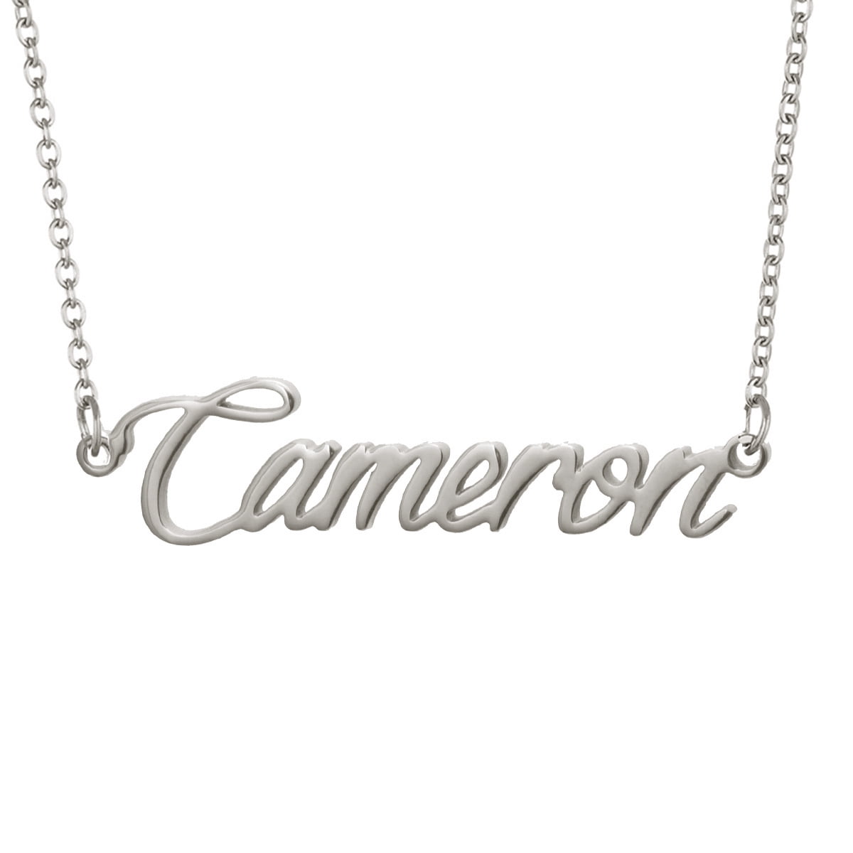 Cameron Name Necklace Letter Necklace Stainless Steel Jewlery Graduation Gifts, Girl's, Size: One size, Silver