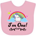 thumbnail image 3 of Inktastic 1st Birthday Unicorn Rainbow 1 Year Old Party Girls Baby Bib, 3 of 4