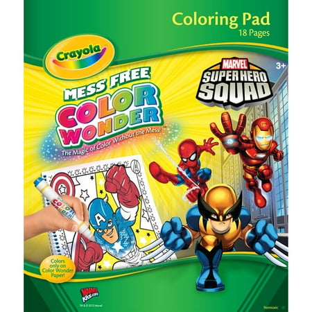 Crayola Marvel Super Hero Squad Color Wonder 18-Page ...