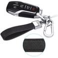 thumbnail image 5 of Soporte para llaves de coche de piel auténtica, accesorios de llavero de metal resistente universal, soporte para llaves de coche con botón giratorio de 360 ​​grados y anillo en D antipérdida para ho JAMW Sencillez, 5 of 5