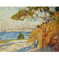 thumbnail image 2 of Van Rysselberghe, Theo 32x26 White Modern Wood Framed Museum Art Print Titled - Countryside at Noon, 2 of 4
